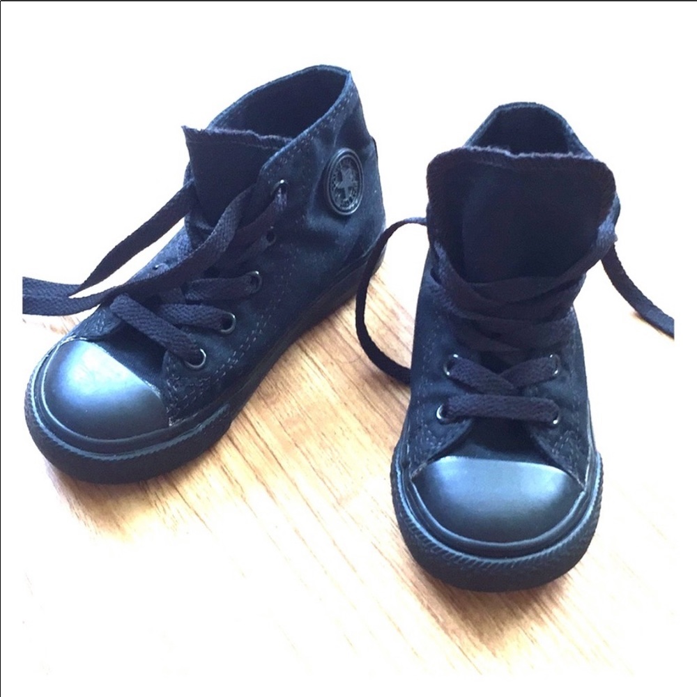 Converse black high tops